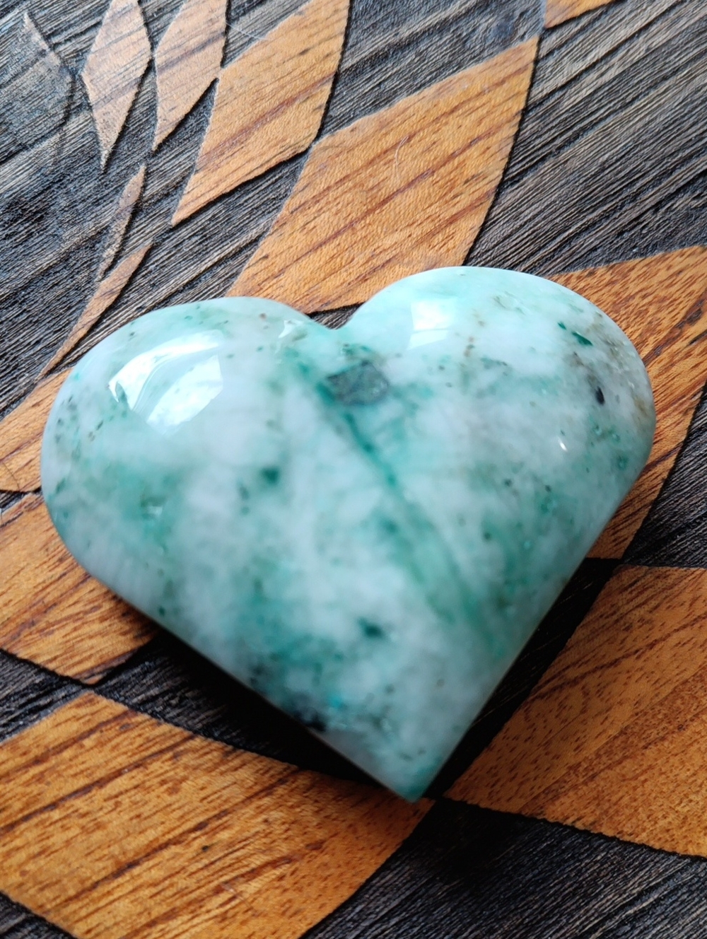 Polished Heart Phoenix Stone Crystal